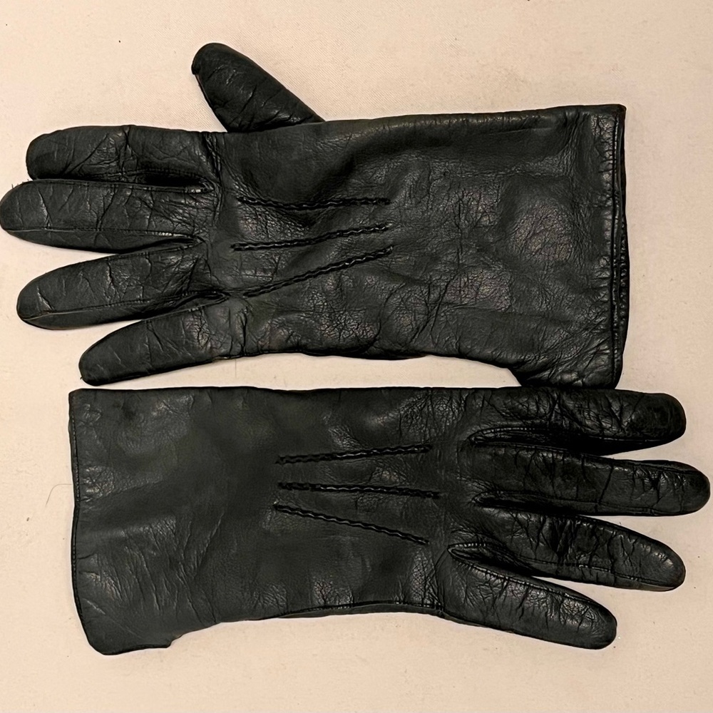 Dark Gray Women’s Leather Gloves by Superba Size 7 - Picture 2 of 5